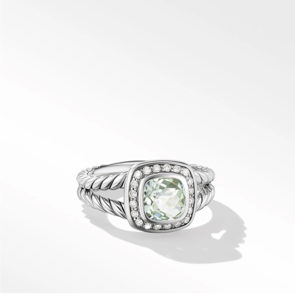 David Yurman Jewelry - Petite Albion. Ring in Sterling Silver with Prasiolite and Pavé Diamonds